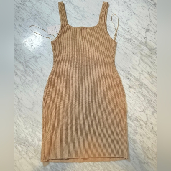 Love Tree Camel Ribbed Mini Dress - Picture 3 of 10